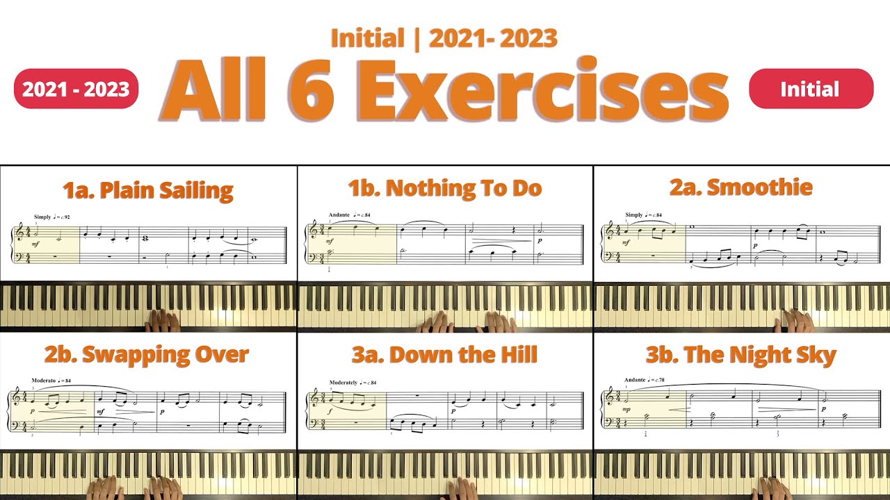 All 6 Exercises | Trinity Piano Initial | Latest Syllabus