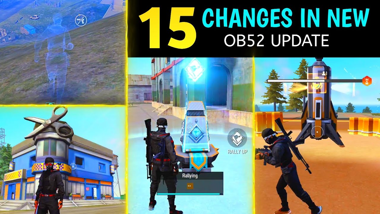 15 CHANGES IN THE NEW OB52 UPDATE | ADVANCE SERVER | GARENA FREE FIRE