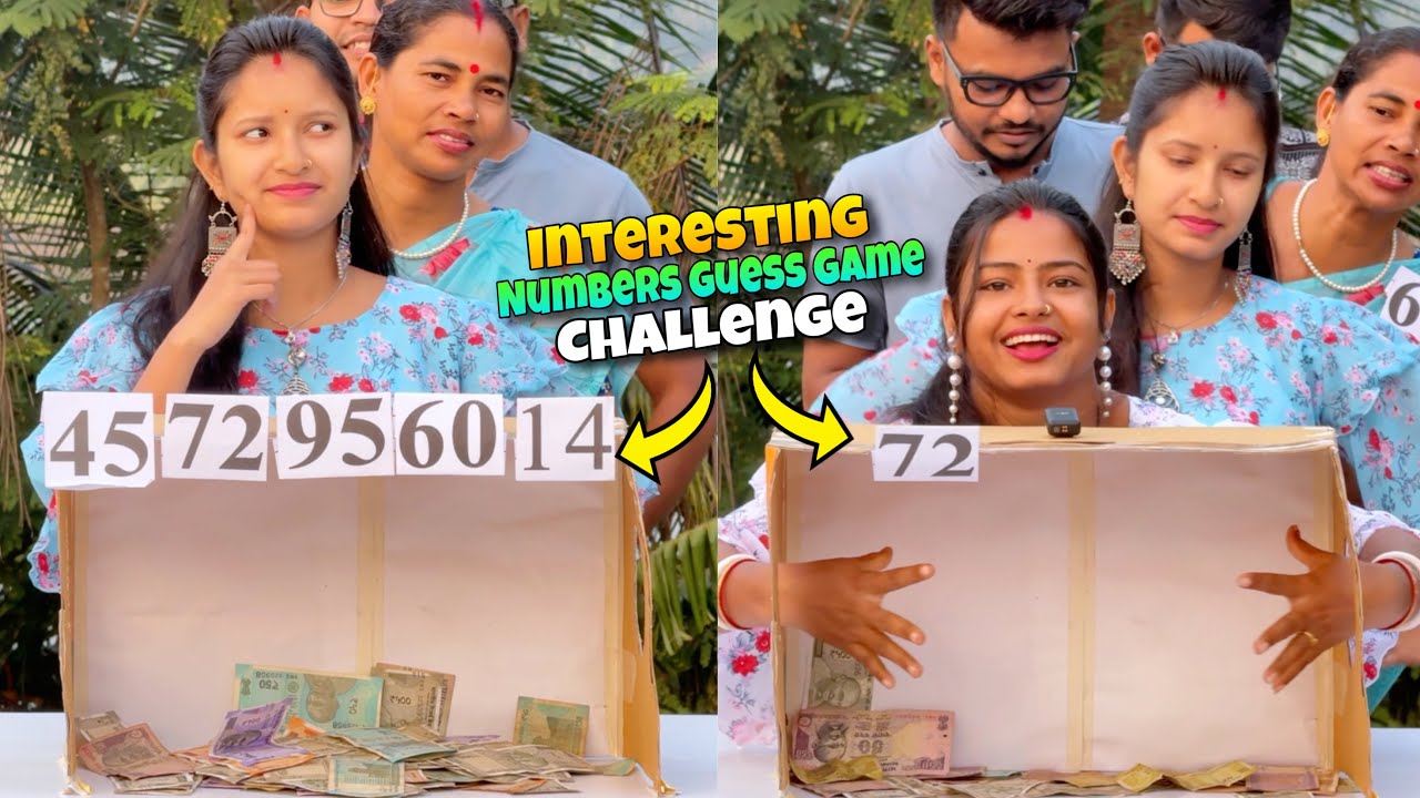 Numbers Guess Money Game Funny Challenge With Family