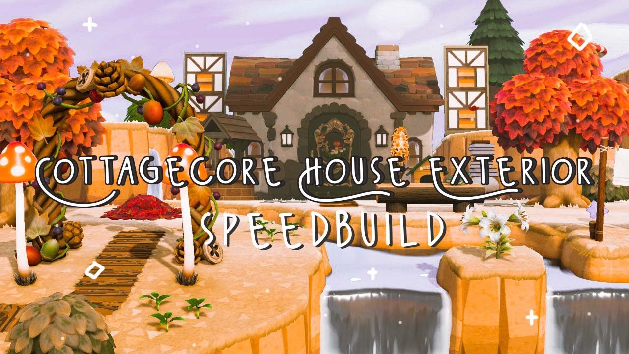 Landscaping My Cottagecore House Area SpeedBuild | Animal Crossing |+ 20 MILLION BELLS GIVEAWAY