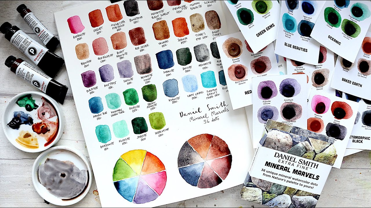 Daniel Smith Mineral Marvels Dot Cards Set | Colour Wheels