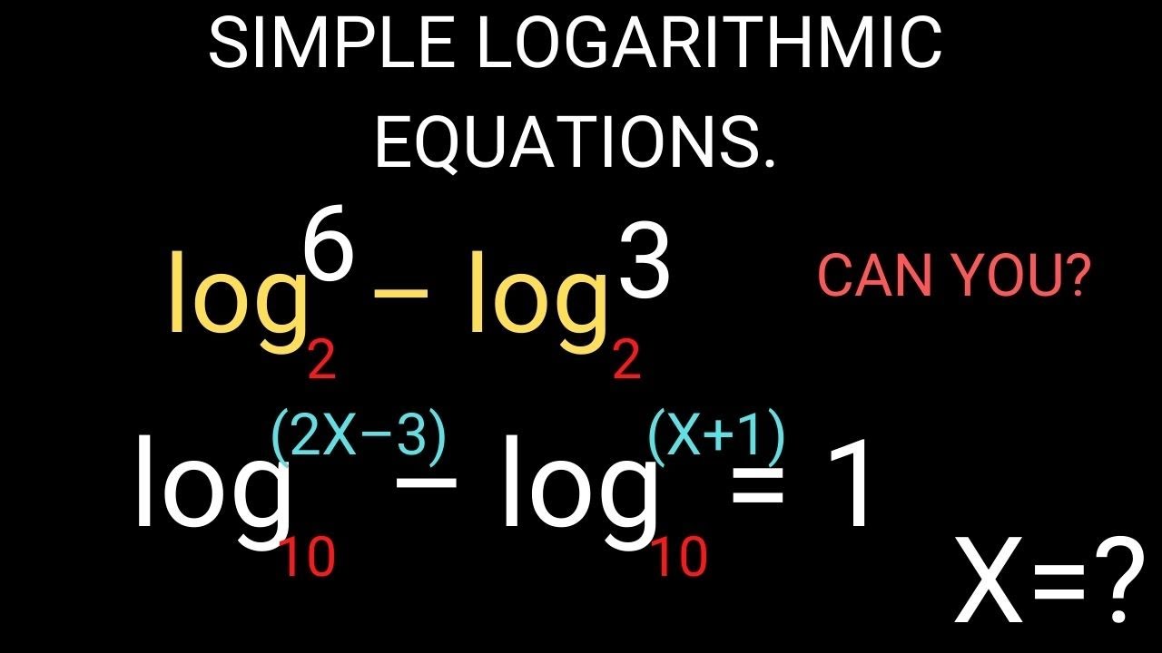 Solving Simple Logarithms Equations | Logarithm Equations || Logarithms Challenges | #onlinemathsTV