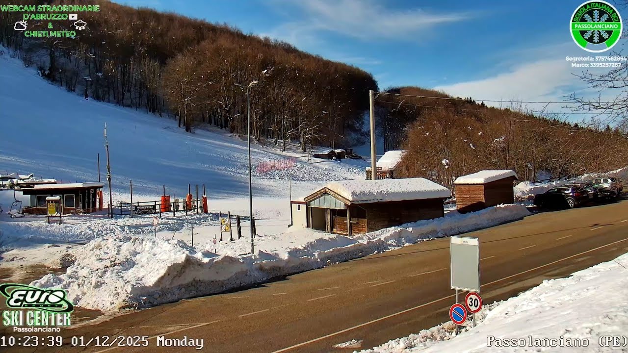 [LIVE] Webcam Passolanciano, PE - vista Impianti Sciistici (1320 m)