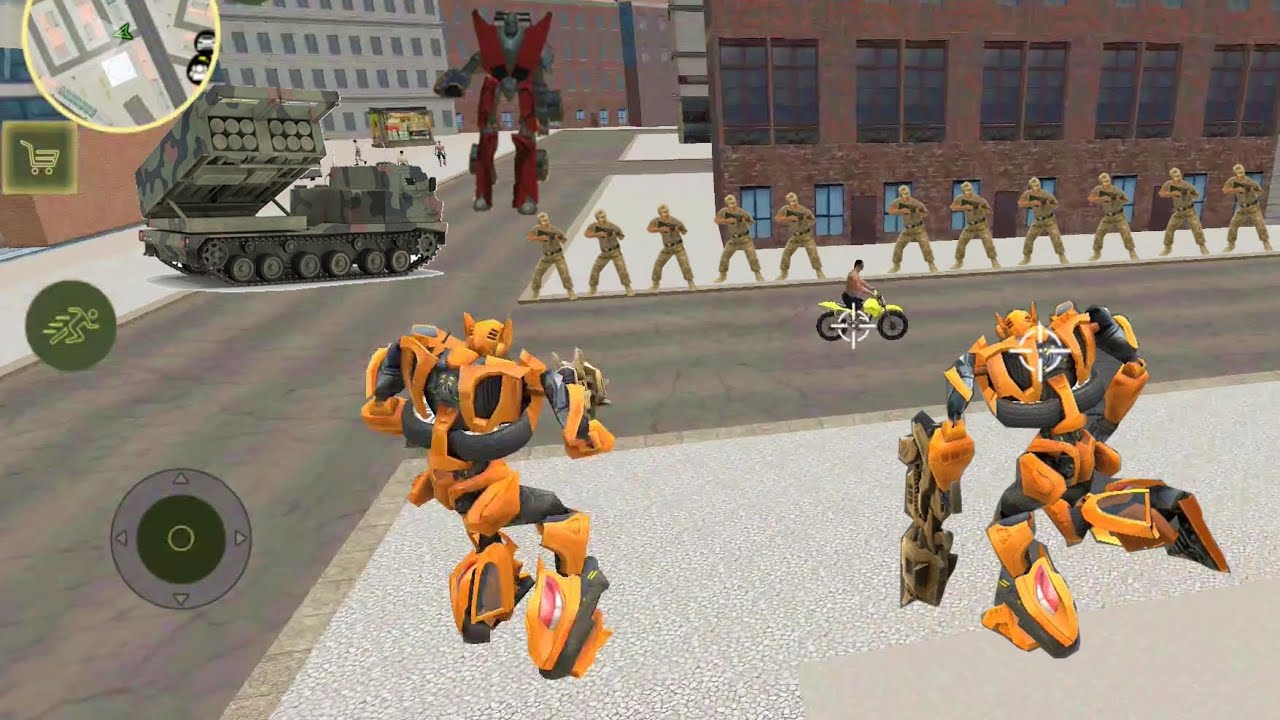 Rise Of Steel || Dual Yellow Robot Fight on Road Side || Army Force on Road - Android Gameplay HD