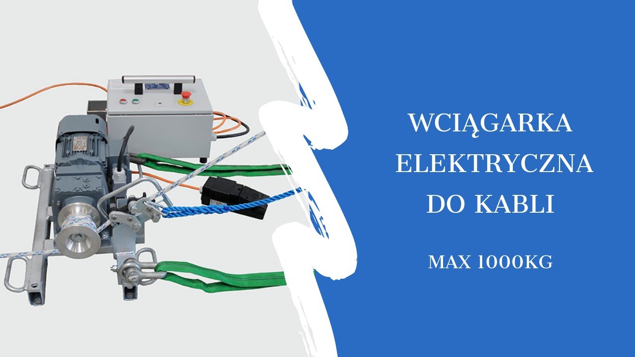 Wciągarka do kabli (elektryczna) 10kN - do układania kabli również na drabinach i korytach kablowych