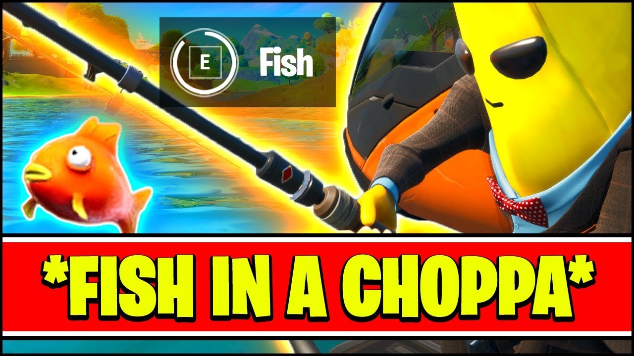 HOW TO CATCH A FISH WHILE RIDING IN A CHOPPA Locations (Fortnite Season 2 Week 10 Challenge)
