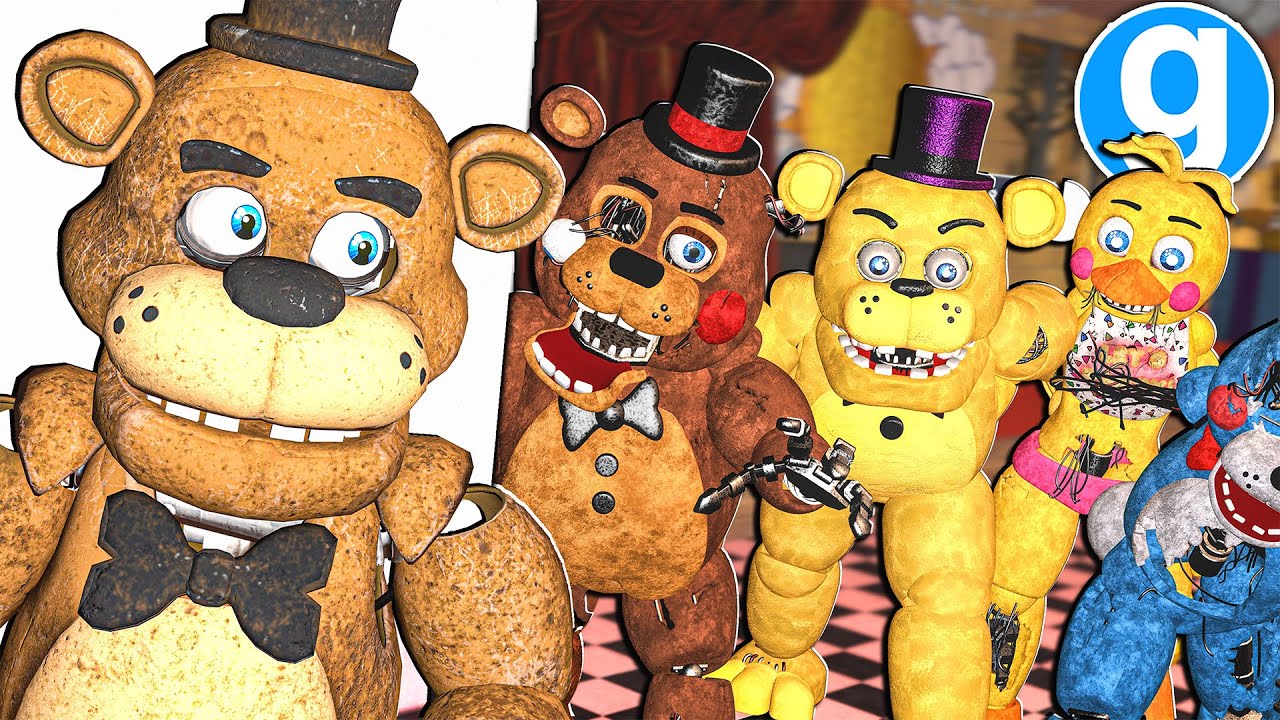 Аниматроники из FNAF 2 ЗАХВАТЫВАЮТ пиццерию в Gmod!