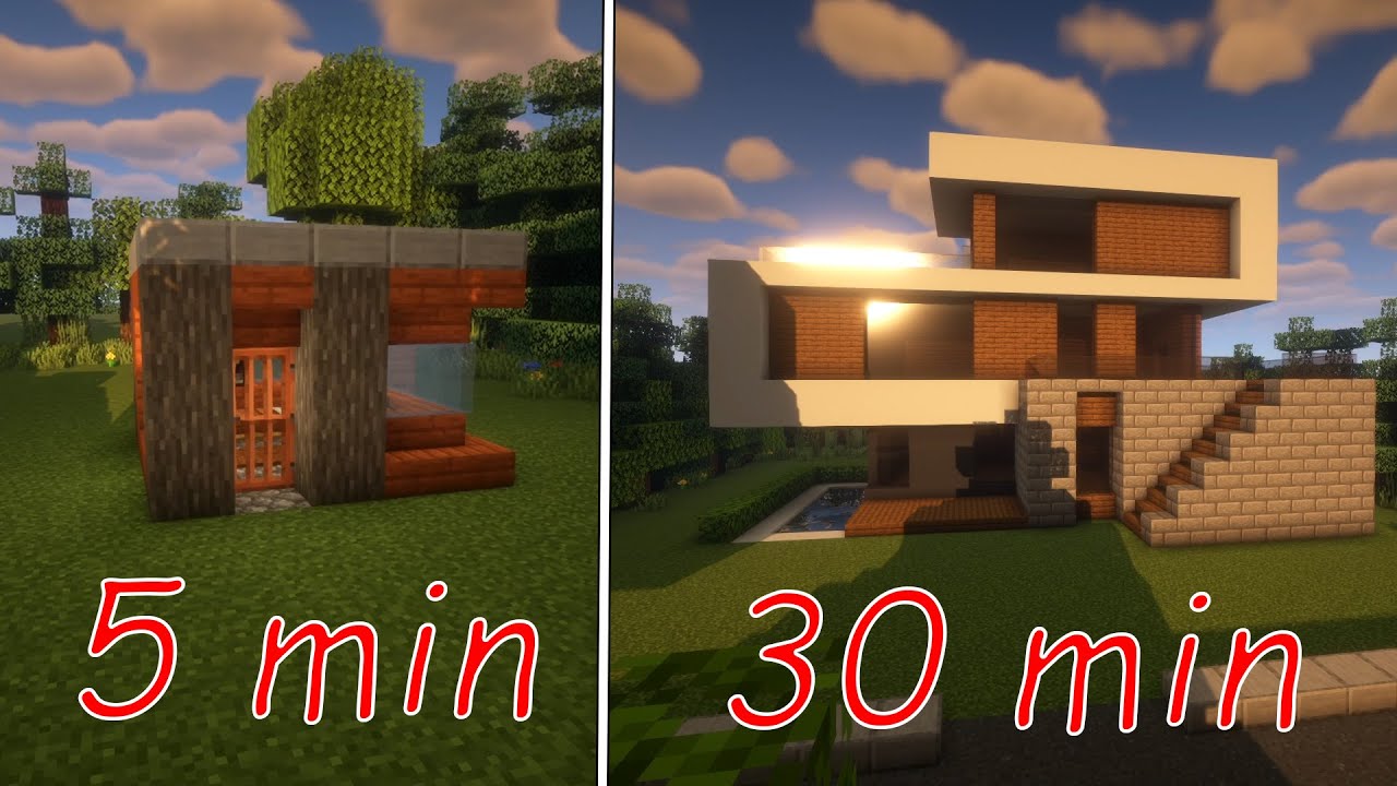 ⏱️ 5 Minutes vs 30 Minutes in Minecraft… HUGE Difference! 😱