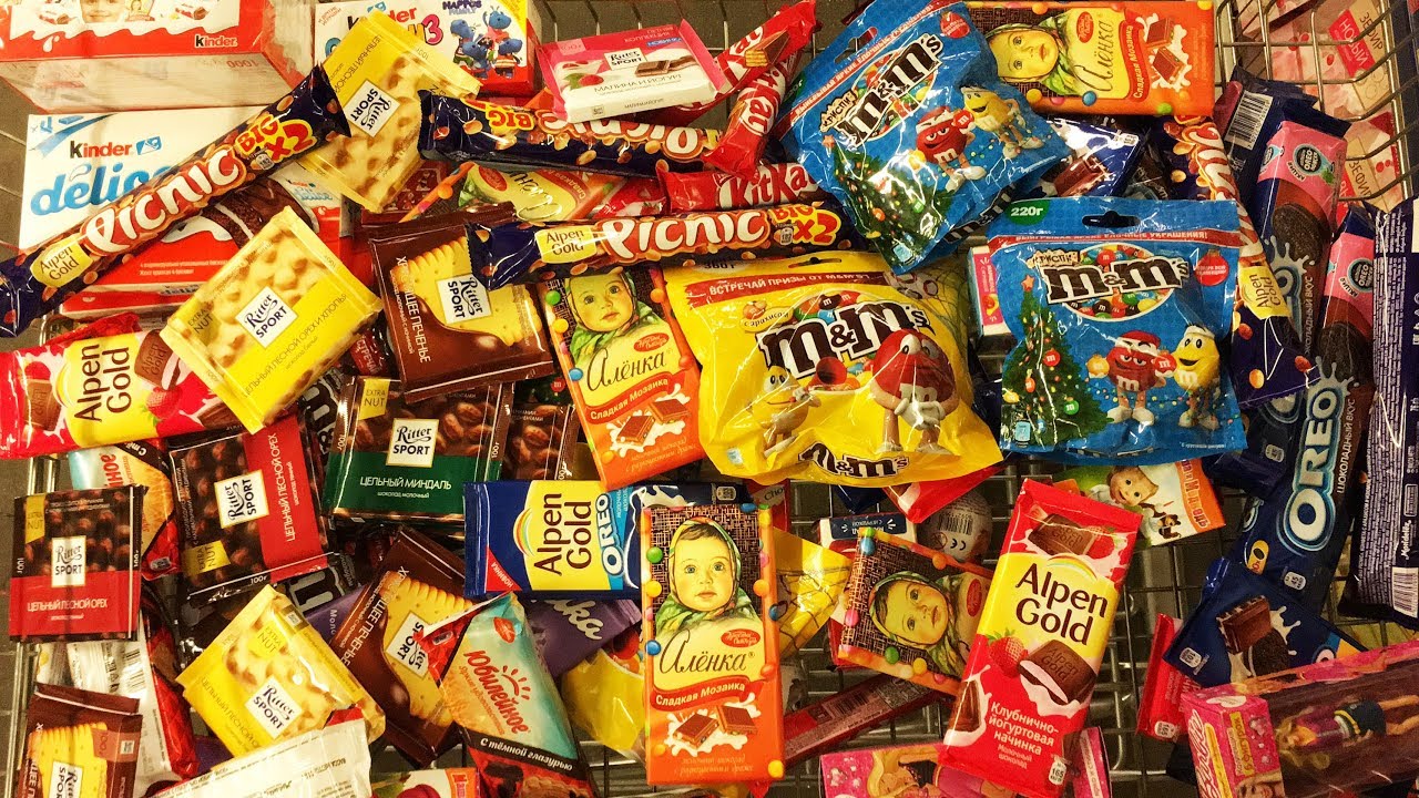 A Lot Of Candy 2018 NEW #106 ASMR / АСМР видео Ritter Sport Picnic Киндер Сюрпризы Свит Бокс
