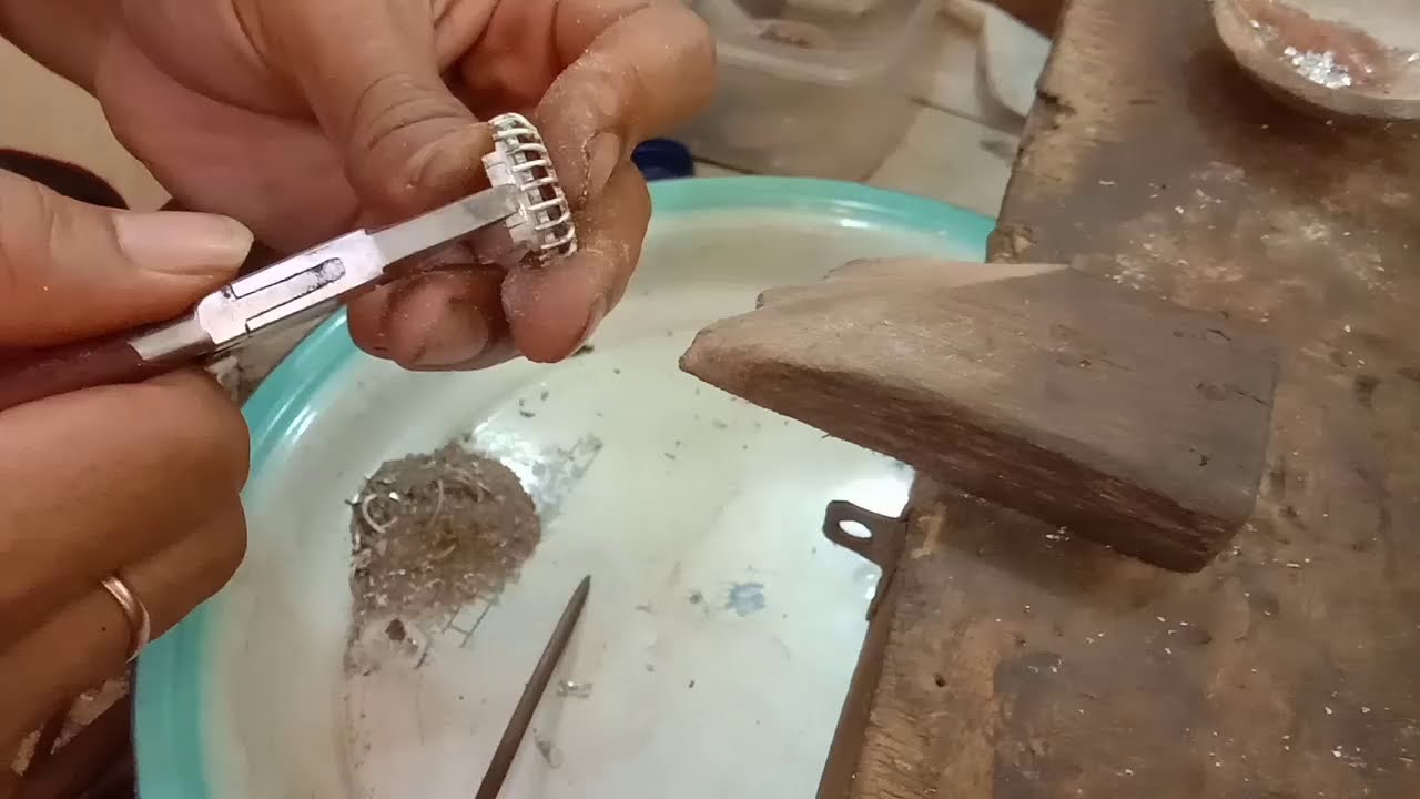 Mainan rantai perak.. making silver chain toys