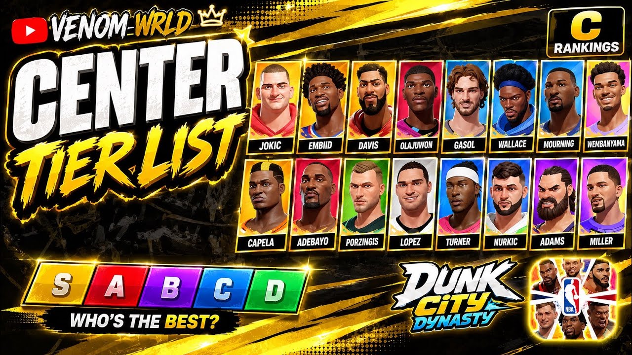 Dunk City Dynasty CENTER Tier List 🔥 Ranking EVERY C from BEST to WORST!