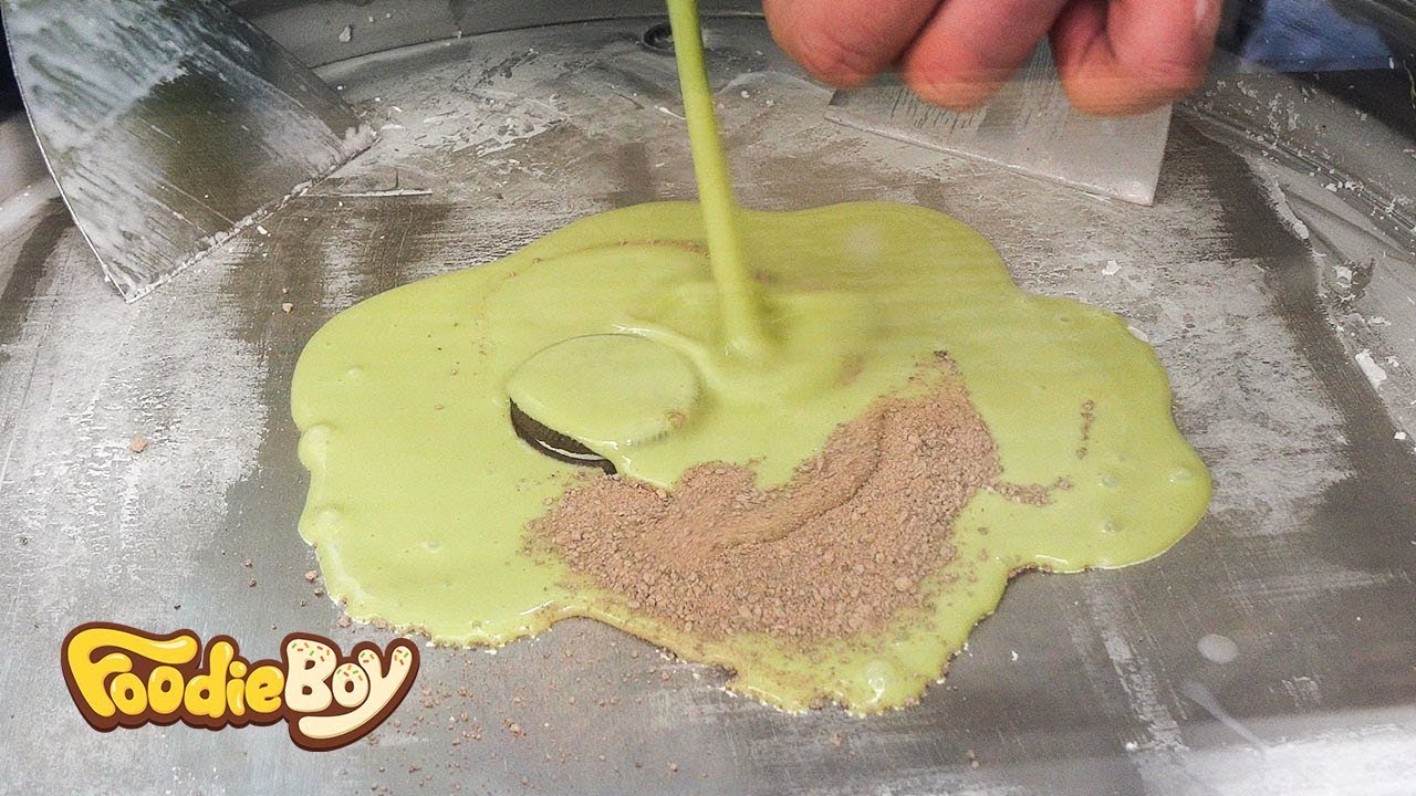 Ролл мороженое - Уличная еда в Корее