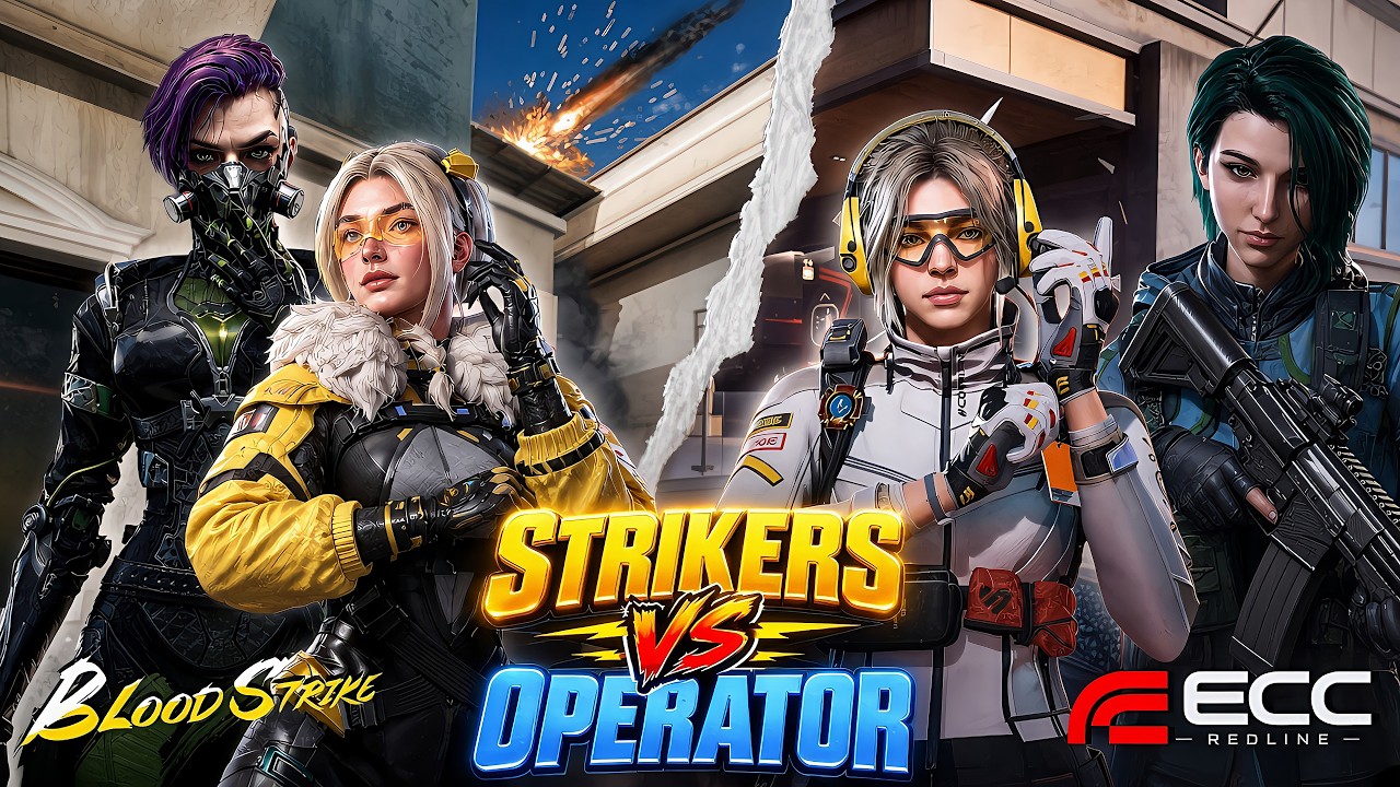BLOOD STRIKE VS ECC REDLINE CHARACTER | STRIKER'S VS OPERATOR | BLOOD STRIKE+ECC REDLINE 