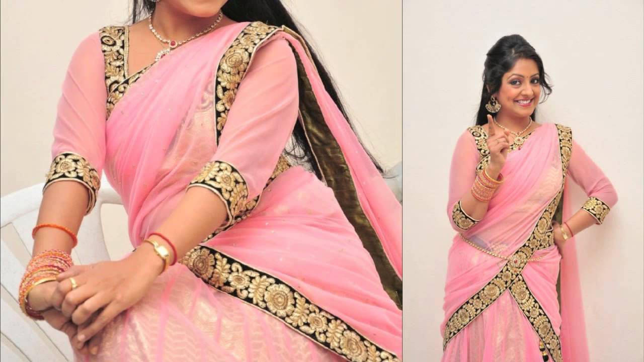 Pramodini New Pink Saree Stills