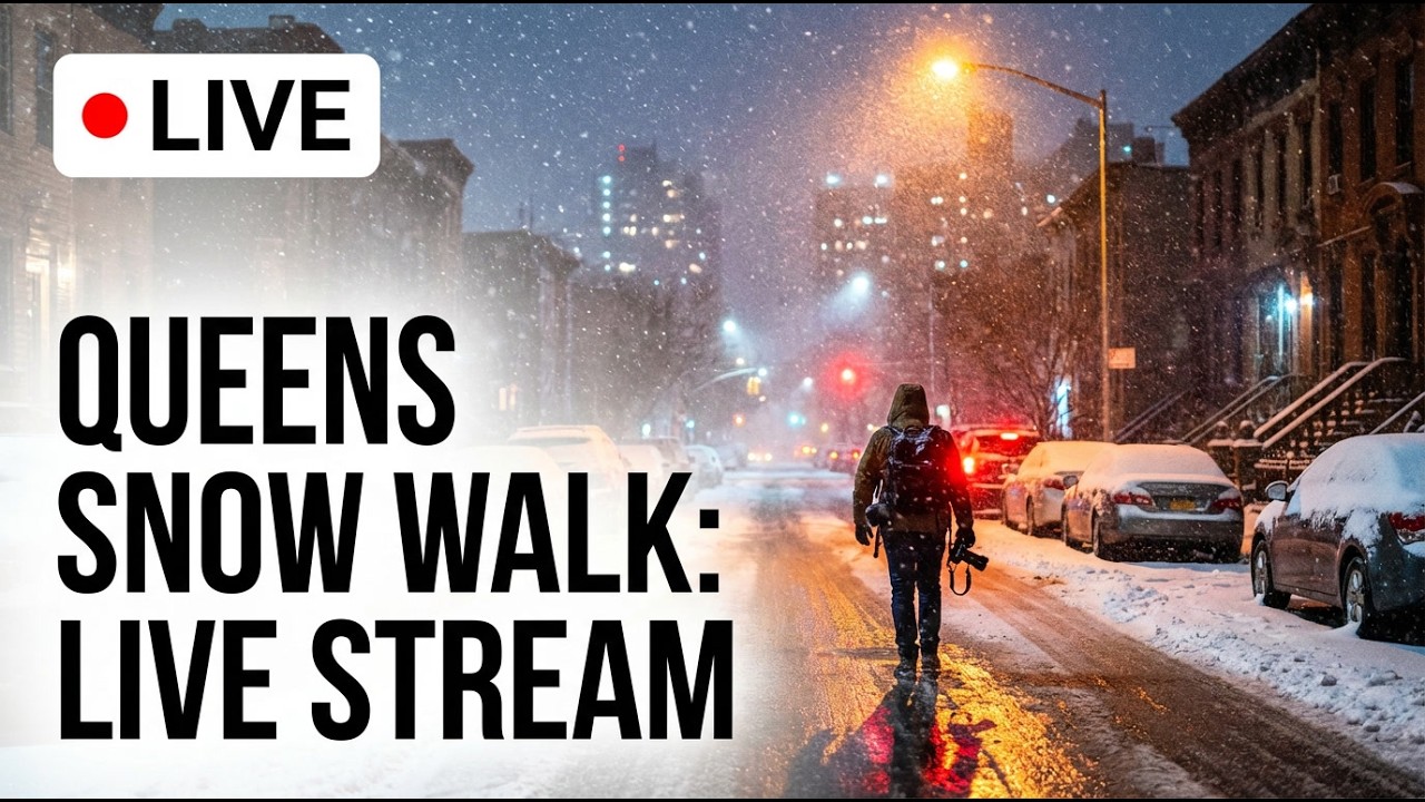 🔴 LIVE: Walking Through Queens NYC in a Snowstorm ❄️ Real-Time Blizzard