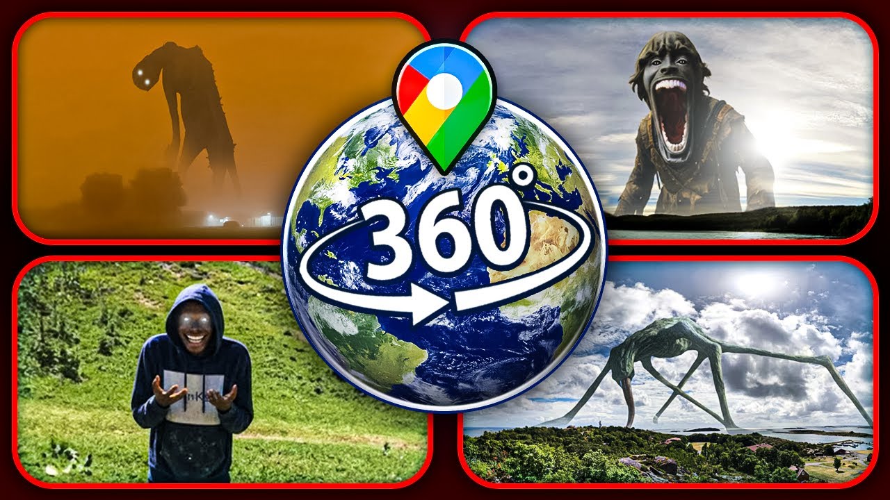 Found 61 & 67 Monsters on Google Earth — TOP 4 Spooky Creatures (VR 360°)
