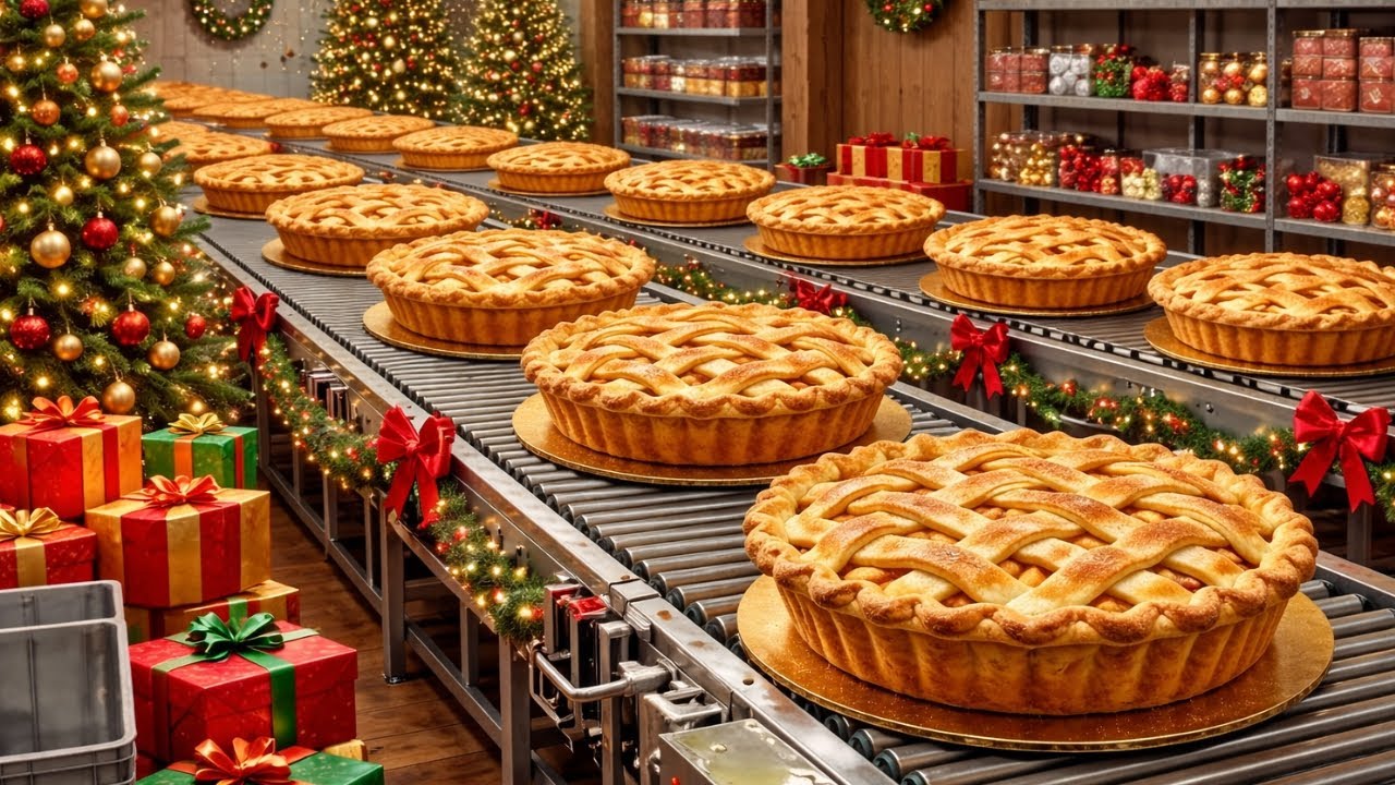 Inside the Apple Pie Factory | How Classic Christmas Apple Pies Are Made | Full Process