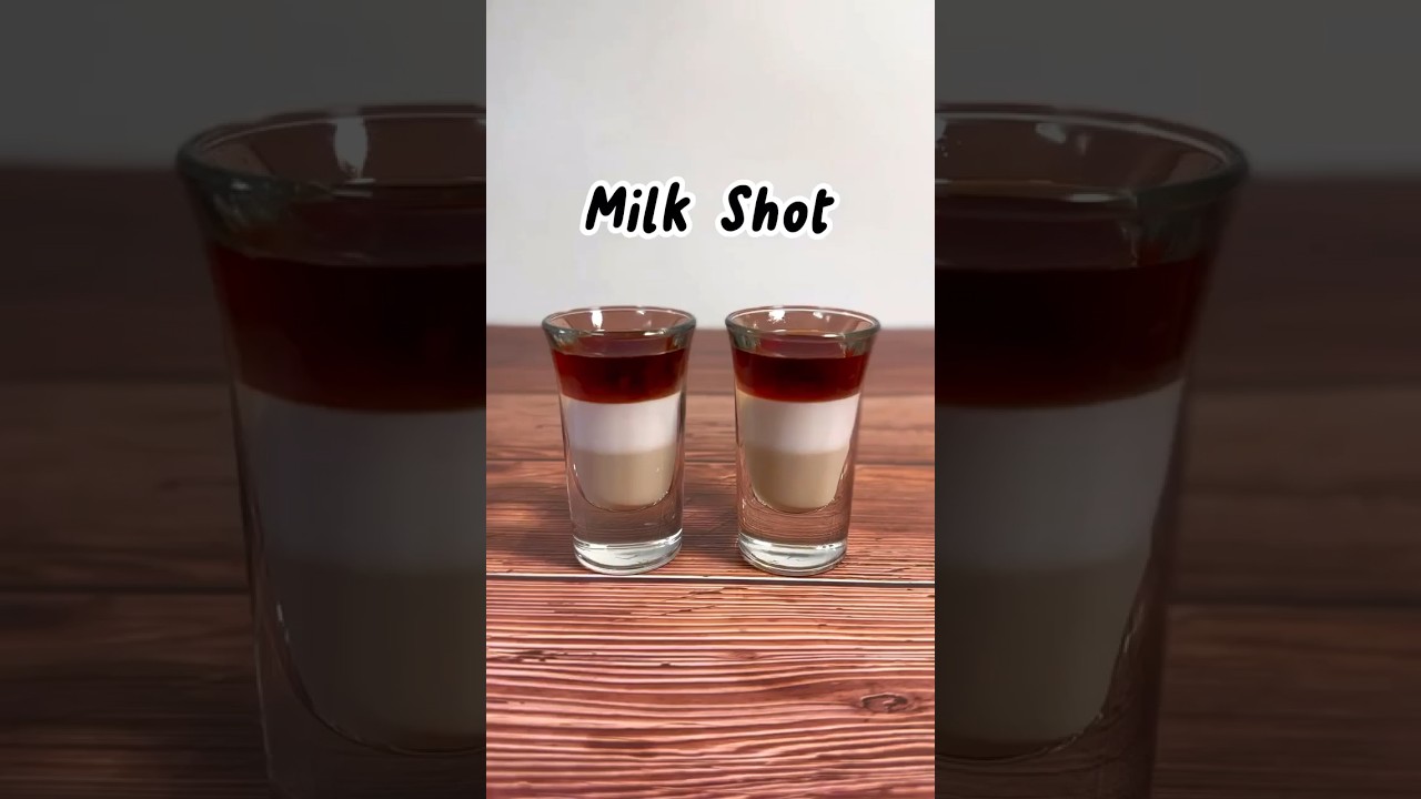 Milk Shot🥛J&auml;germeister, Milk & Baileys Irish Cream #cocktail