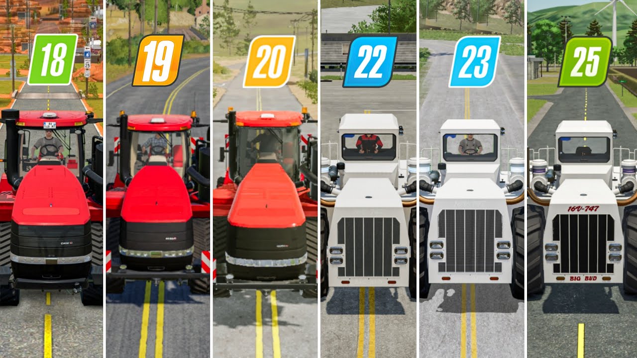 Fs18 Vs Fs19 Vs Fs20 Vs Fs22 Vs Fs23 Vs Fs25 | Big Bud Vs Case IH | Timelapse 