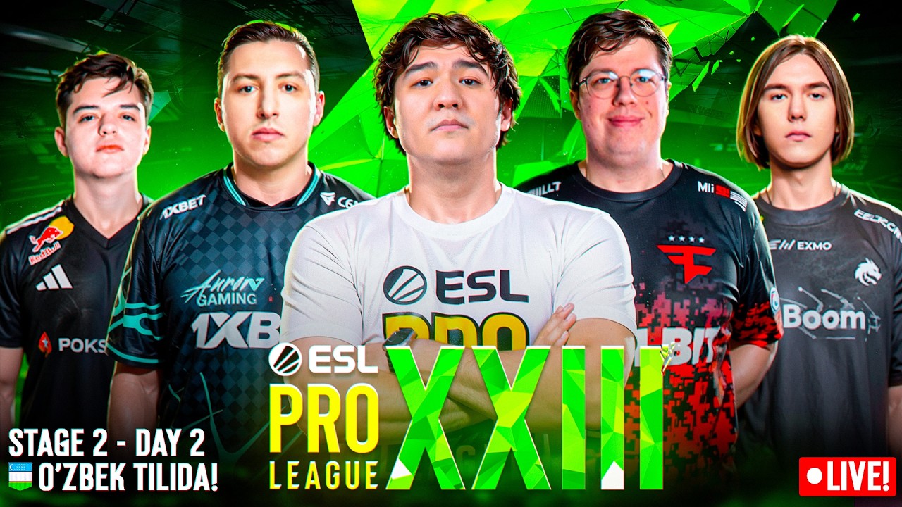 🔴7-KUN | ESL PRO LEAGUE S23 - Stage 2 | NAVI vs G2 | BO3 | O‘zbekcha 🔴