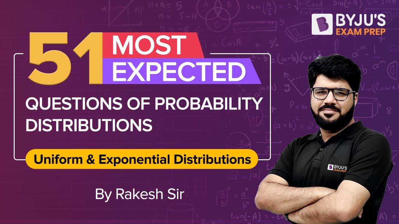 GATE 2022 | Engineering Maths | Uniform & Exponential Distributions | Rakesh Talreja