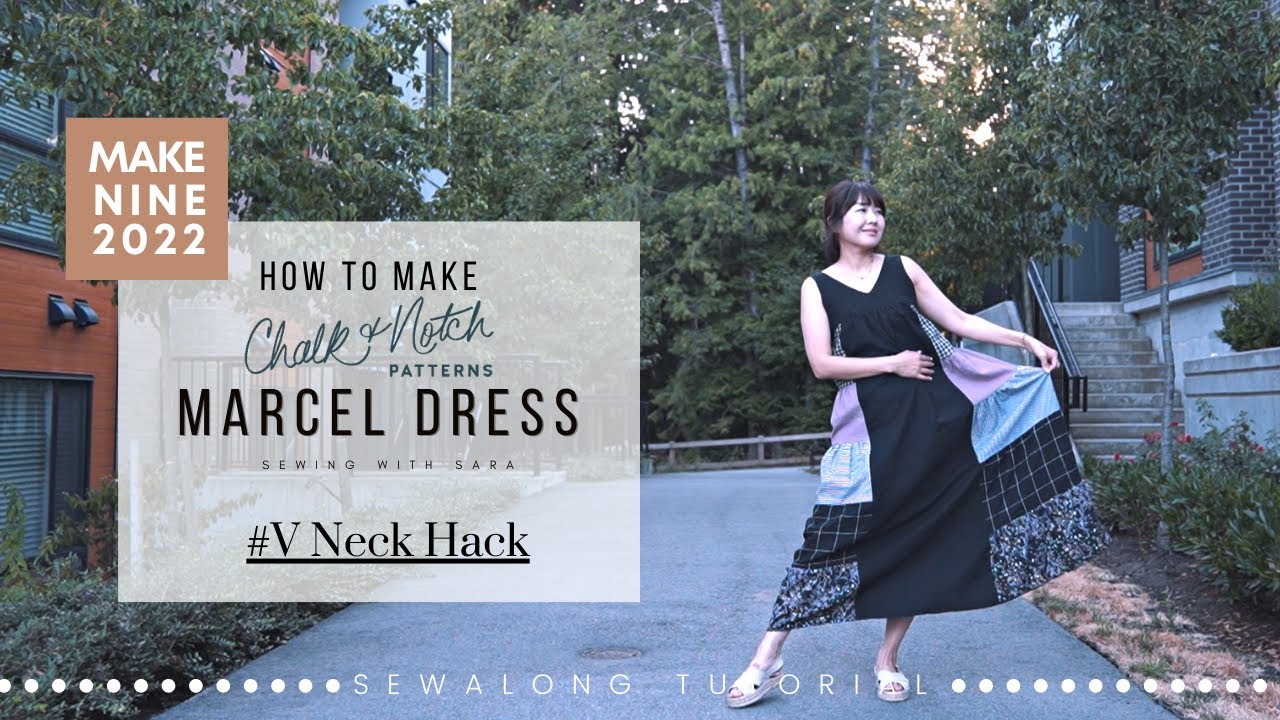 Marcel Dress by Chalk & Notch Patterns | Make Nine 2022 No.6 Sew Along Tutorial from Sewing Therapy