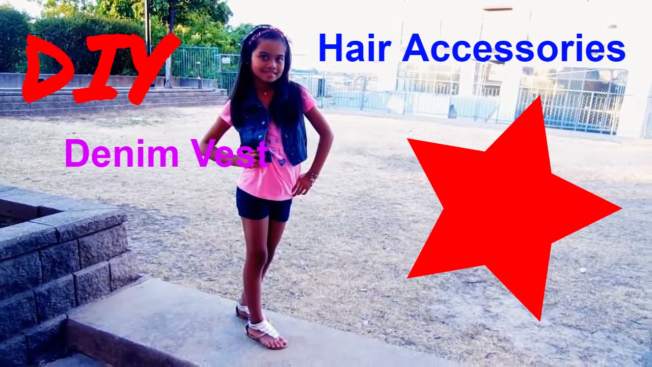 4 DIY Denim Vest and Hair Accessories