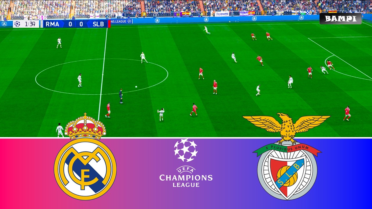 Real Madrid vs Benfica - UEFA Champions League 2026 | Full Match All Goals | PES 21 Gameplay