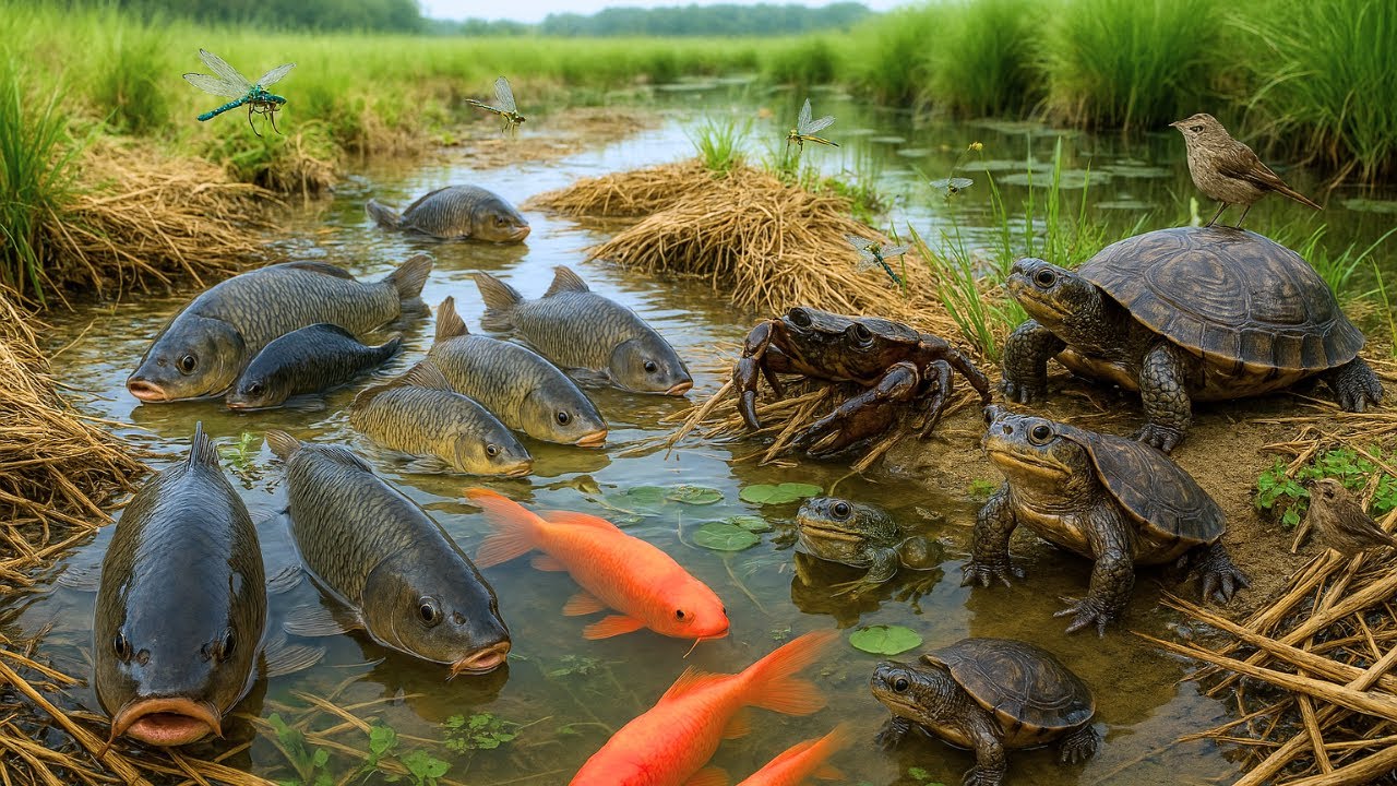 Small Pond, Big Surprise! Bright Colorful Fish Caught on Camera!