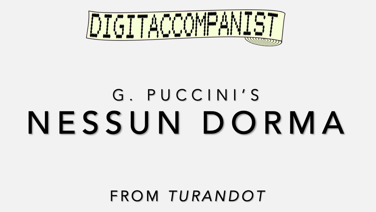Nessun dorma – Digital Accompaniment