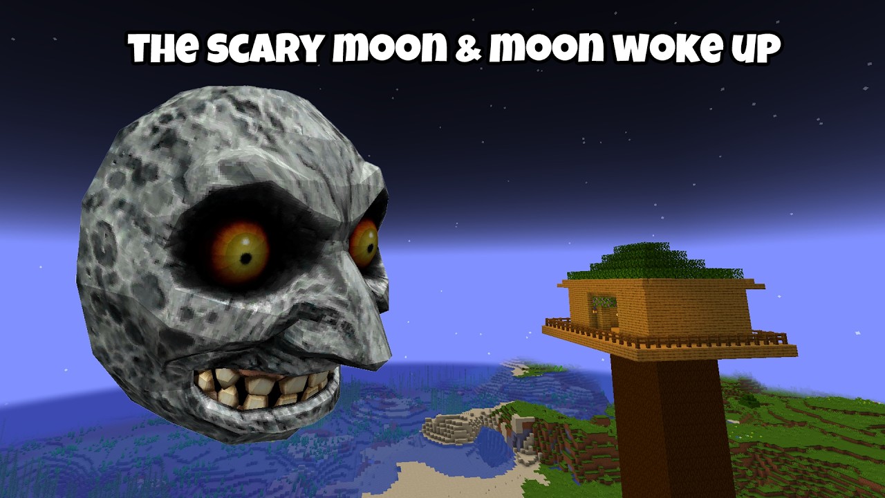 SURVIVING FROM THE SCARY MOON & THE MOON WOKE UP in Minecraft - Gameplay