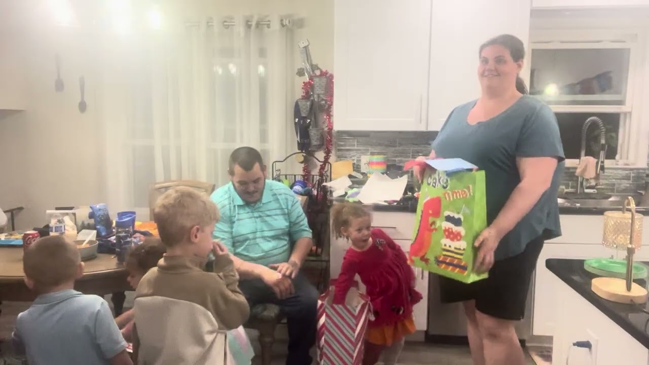 Birthday presents all over the place video lol 