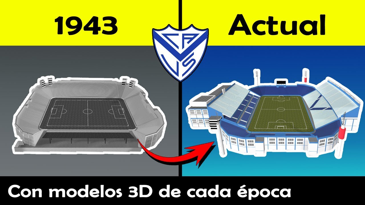 ¿Cómo ha cambiado el estadio José Amalfitani? - con Modelos 3D de 1943 a la actualidad
