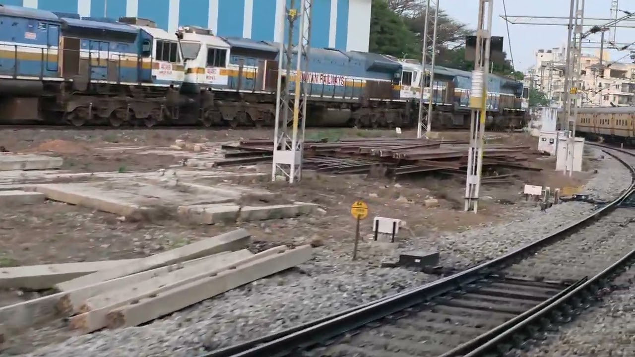 Once a king, always a king. Kjm's WDP 4D resting in Bangalore Cantonment loco shed.