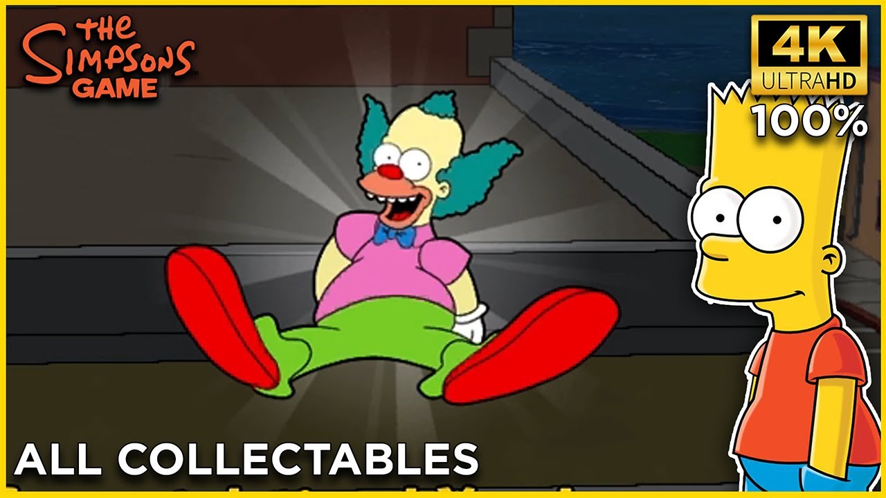 The Simpsons Game (PS3) 4KHD | All Bart Springfield Collectibles | 100% Walkthrough