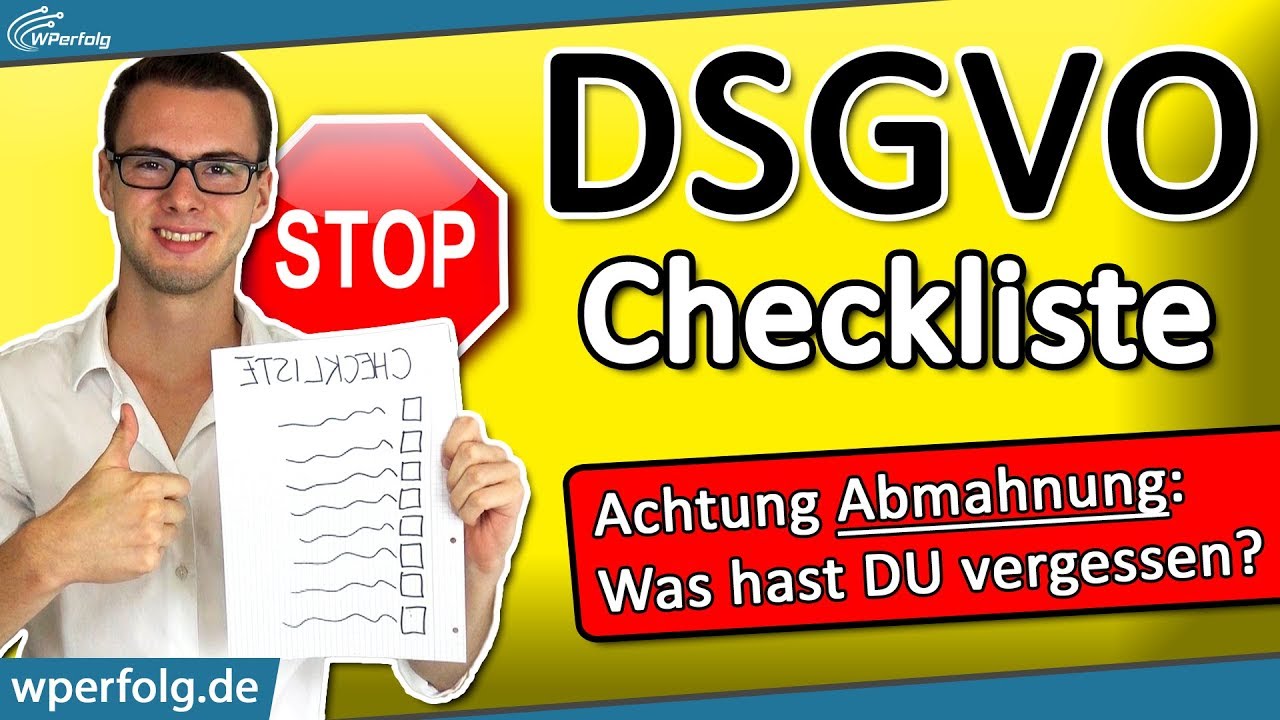 DSGVO (Abmahnung vermeiden): WordPress Website DSGVO-Checkliste - Einfach Erklärt - 2026 // Deutsch