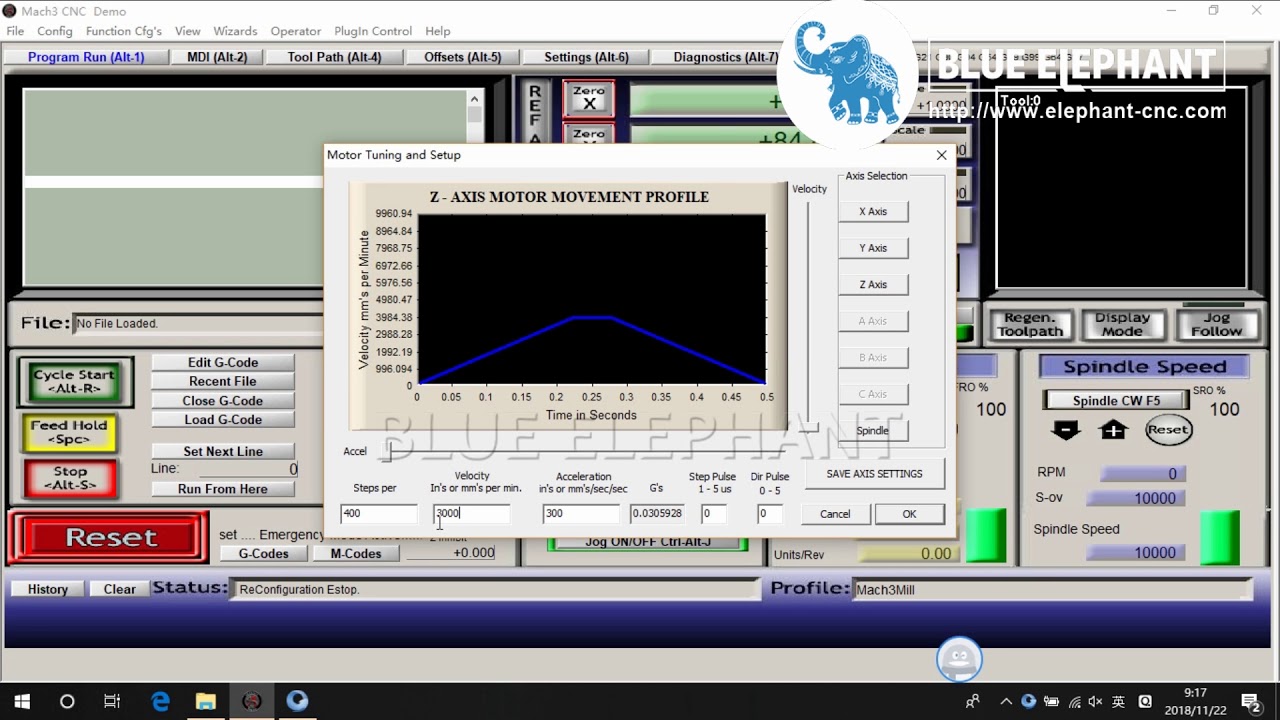 How To Set Motor Tuning Of Ball Screw CNC Router In Mach3 Software