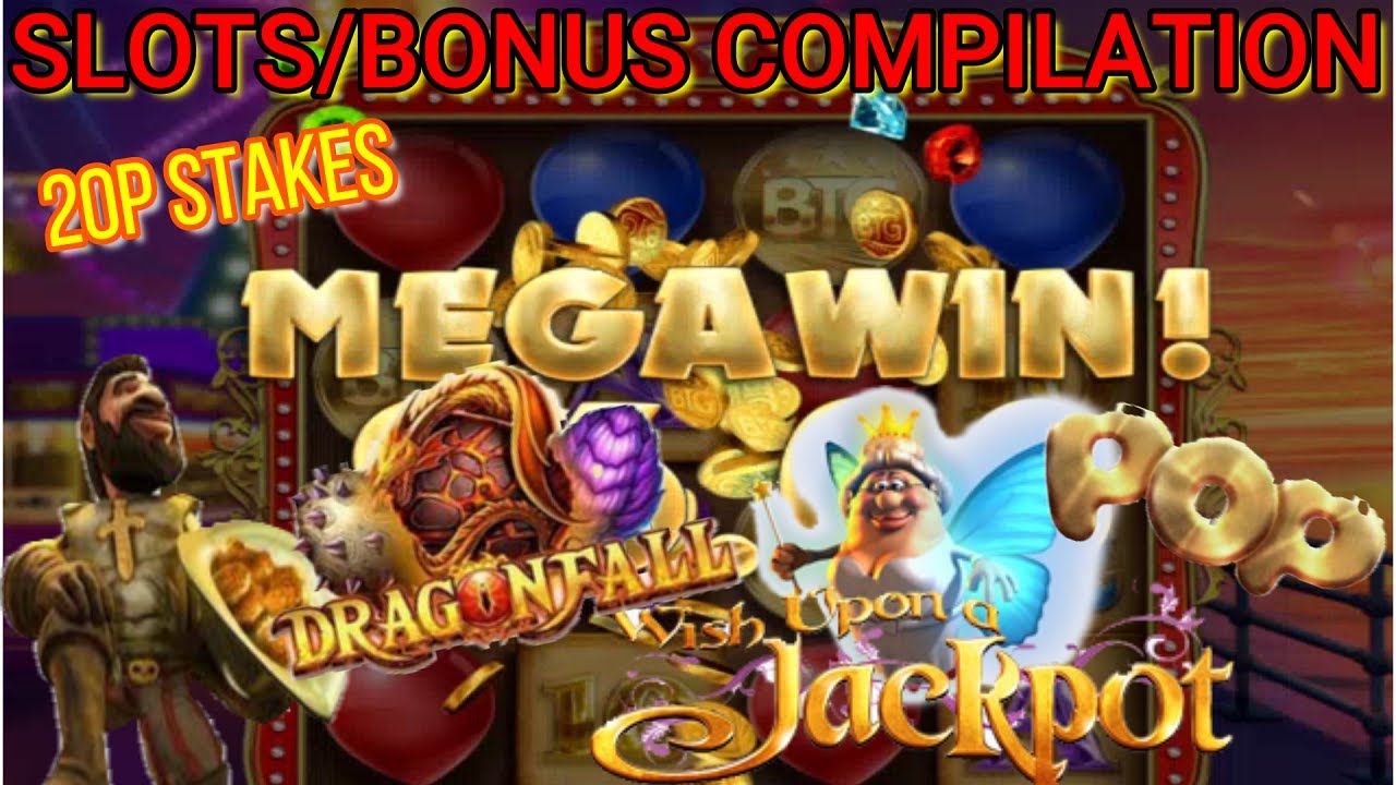 SLOTS/BONUS COMPILATION 20P STAKES, 7 BONUSES, POP, DRAGONFALL, GONZOS QUEST MEGAWAYS....AND MORE!!