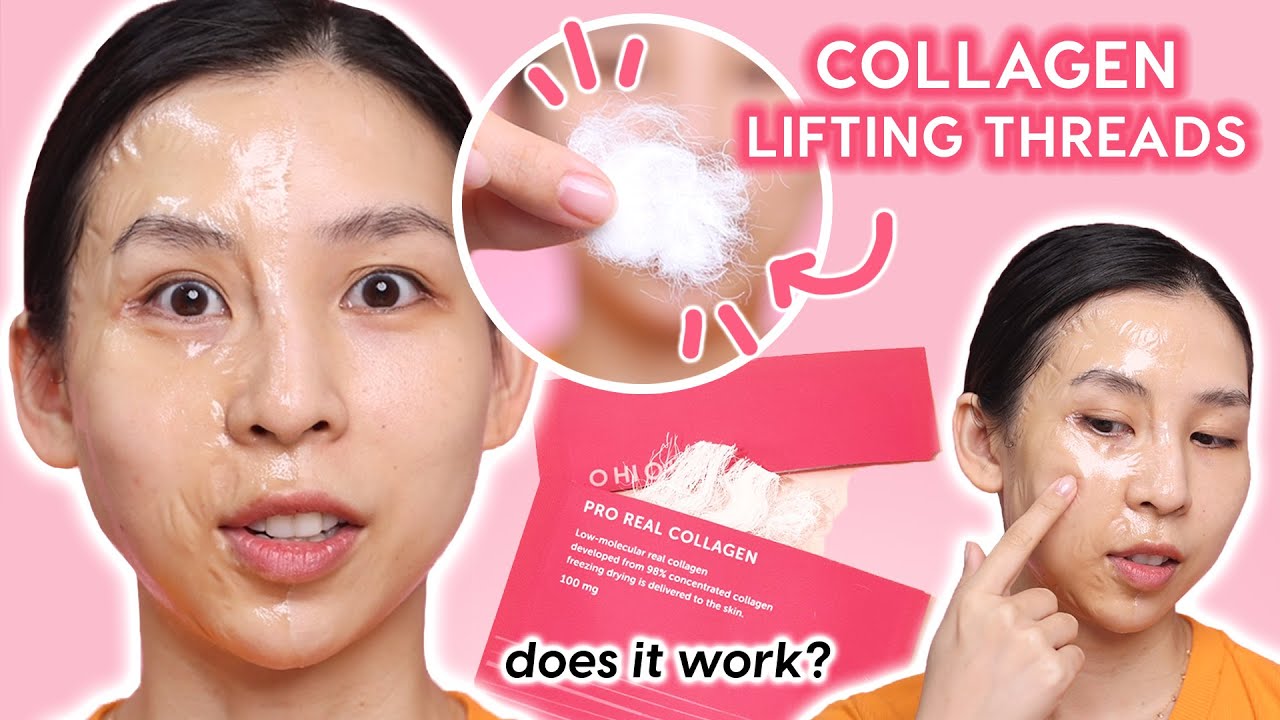 Trying Collagen Lifting Threads - Does it work? | TINA TRIES IT
