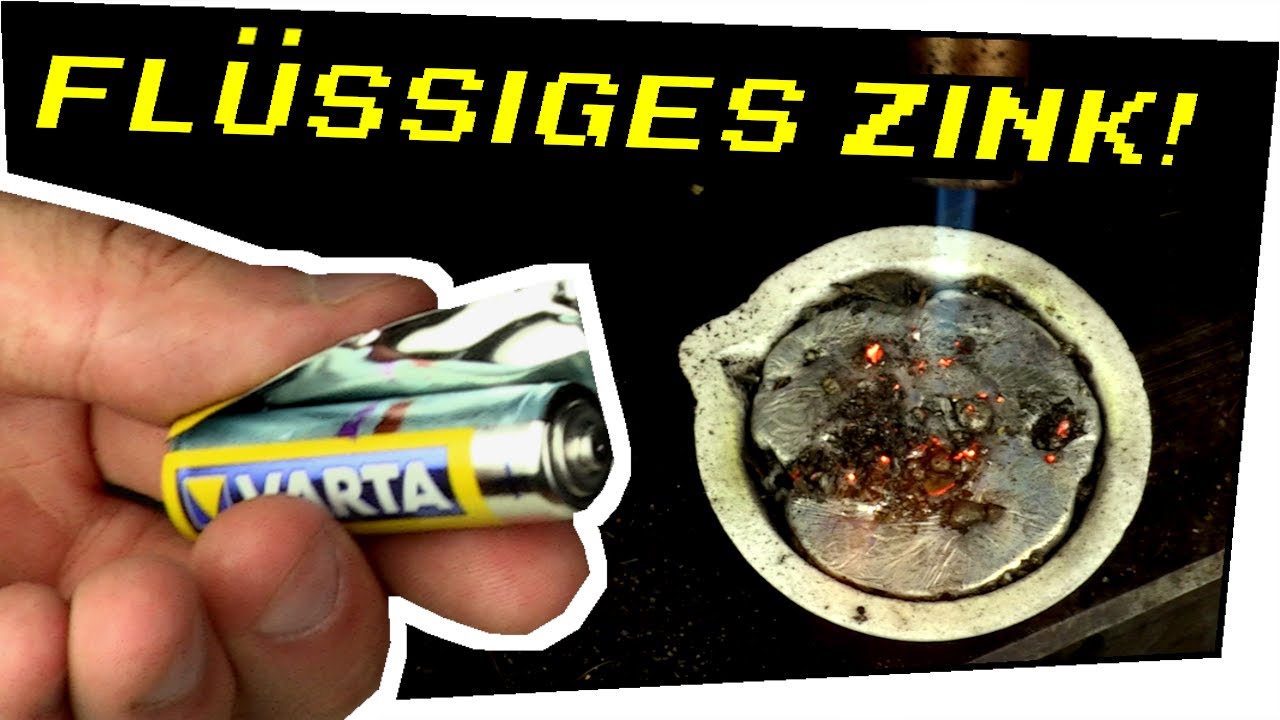 Zink aus Batterien gießen! - Gefährliche Experimente #149