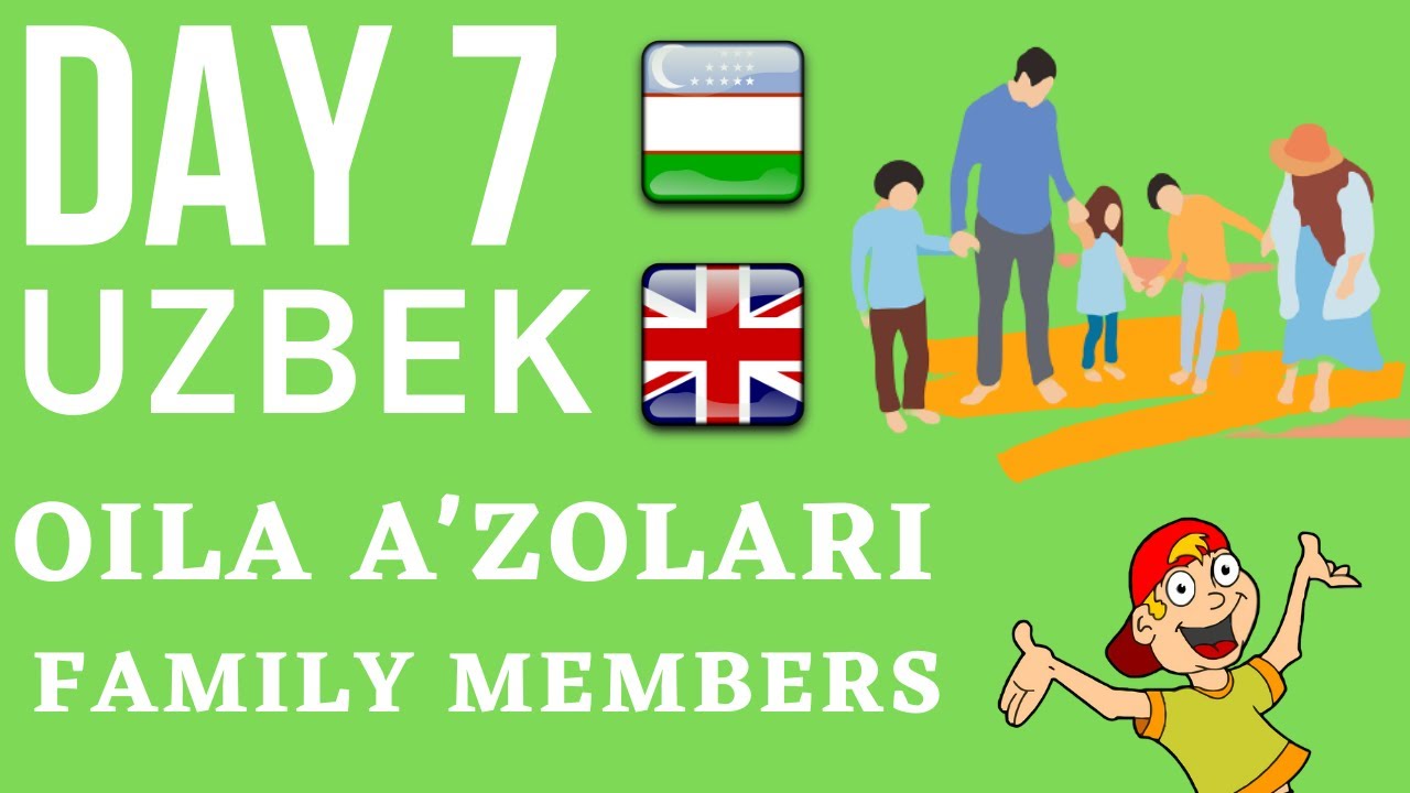Learn Uzbek Daily - Day 7 - The Family Members (Part 1) | Daily Dose of Languages