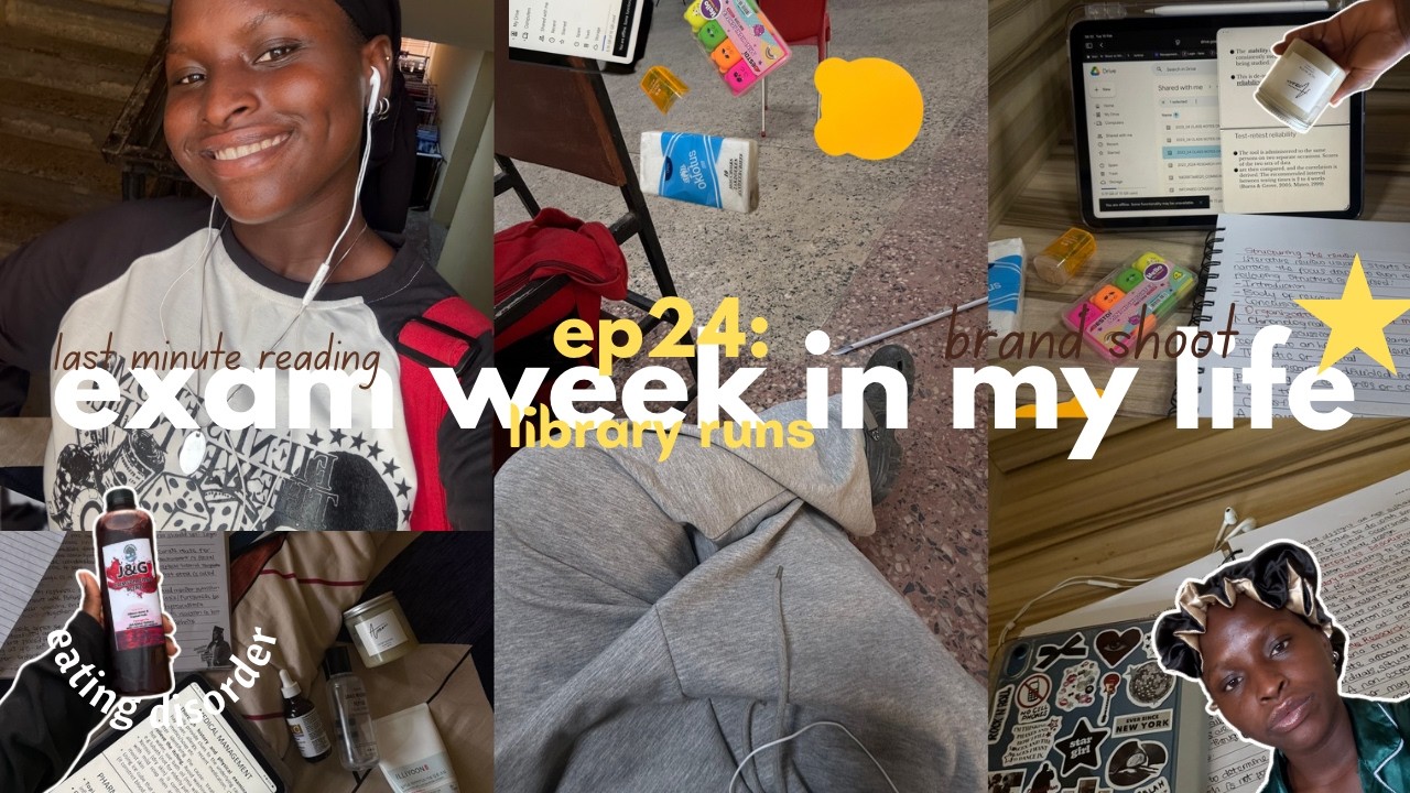 ep26: uni diaries| finals week of nursing school exam| library runs| shoots & moree #studyvlogs