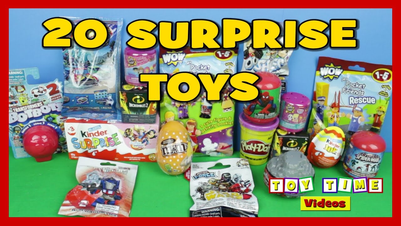 20 SURPRISE KIDS TOYS Chocolate Kinder Eggs - LEARN COLORS