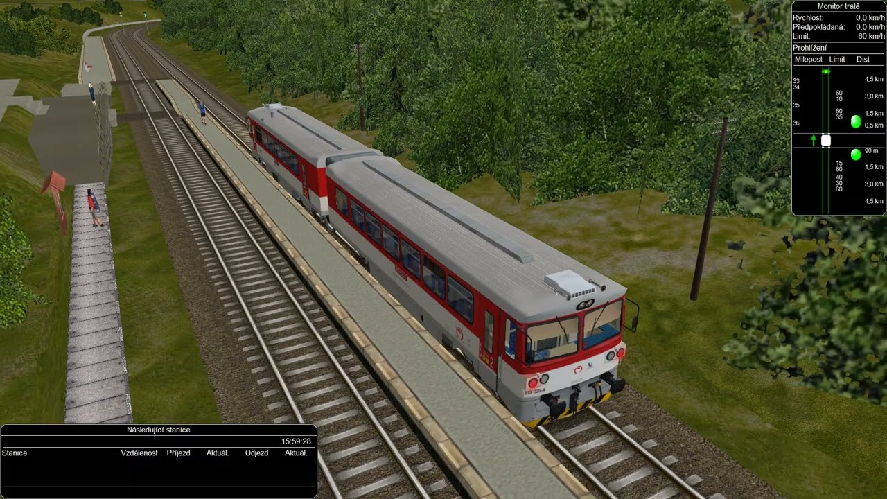Openrails trať Trenčín-Nitra Os 5324 Ep 2