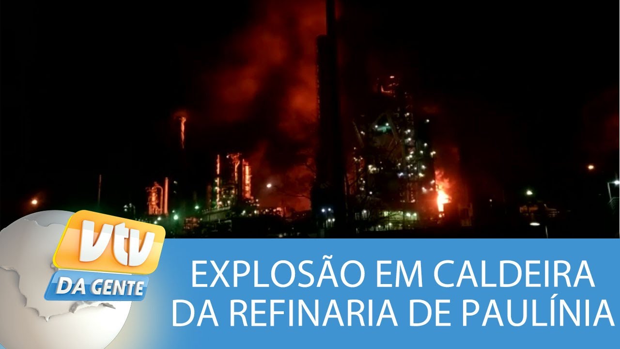 Clarão da explosão de caldeira na Replan