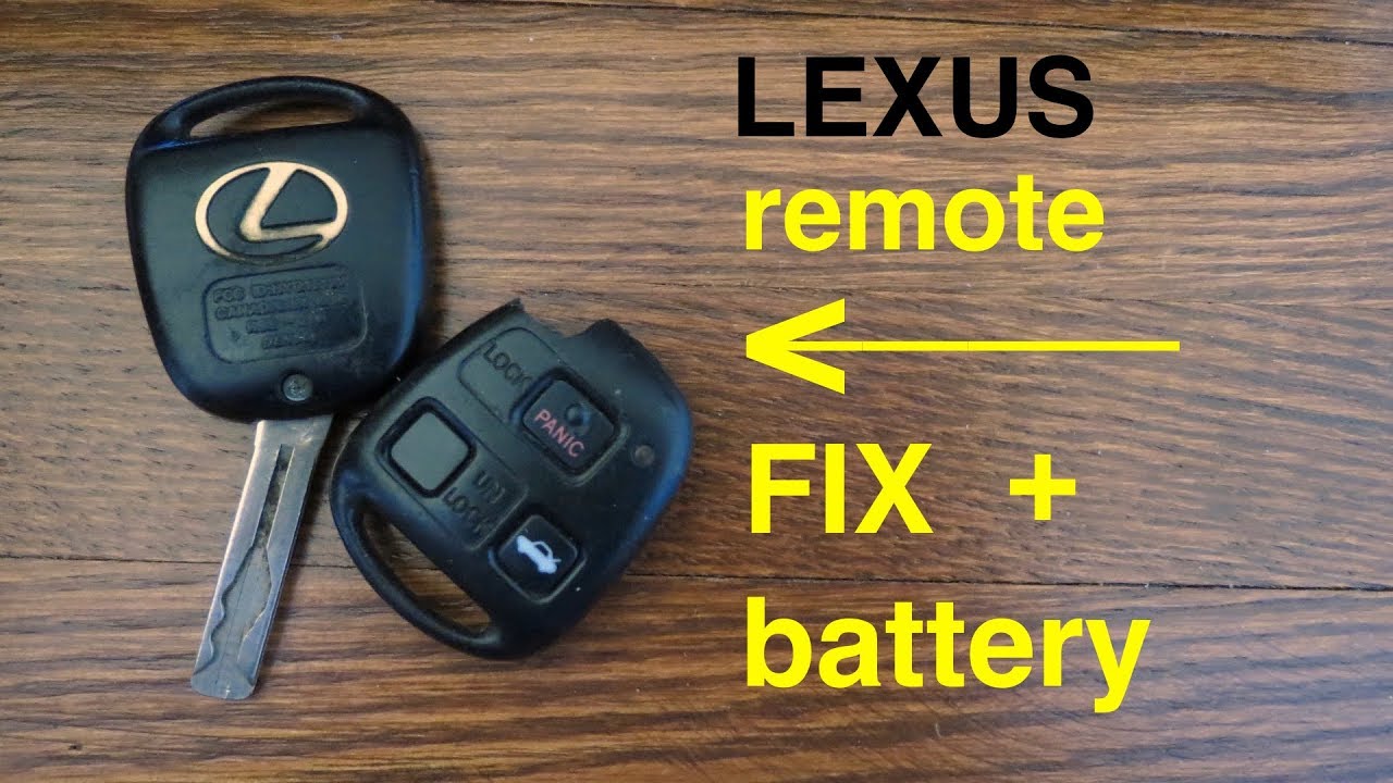 How to ● Lexus Key Fob Remote Keyless Battery Change and Replace Broken Casing