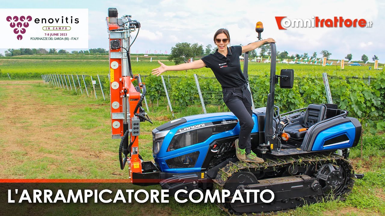 Cingoli tra i filari con Giulia e il Landini Trekker 3-085 Compact | Enovitis 2023