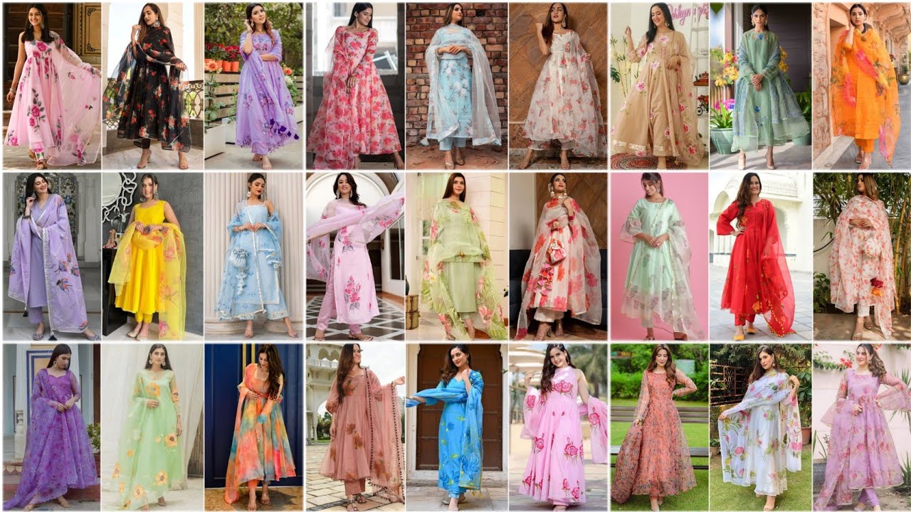 💕💕30+ New Organza Suit Design l Stylish Organza Suit Collection l Plain Suit With Organza Dupatta❤️