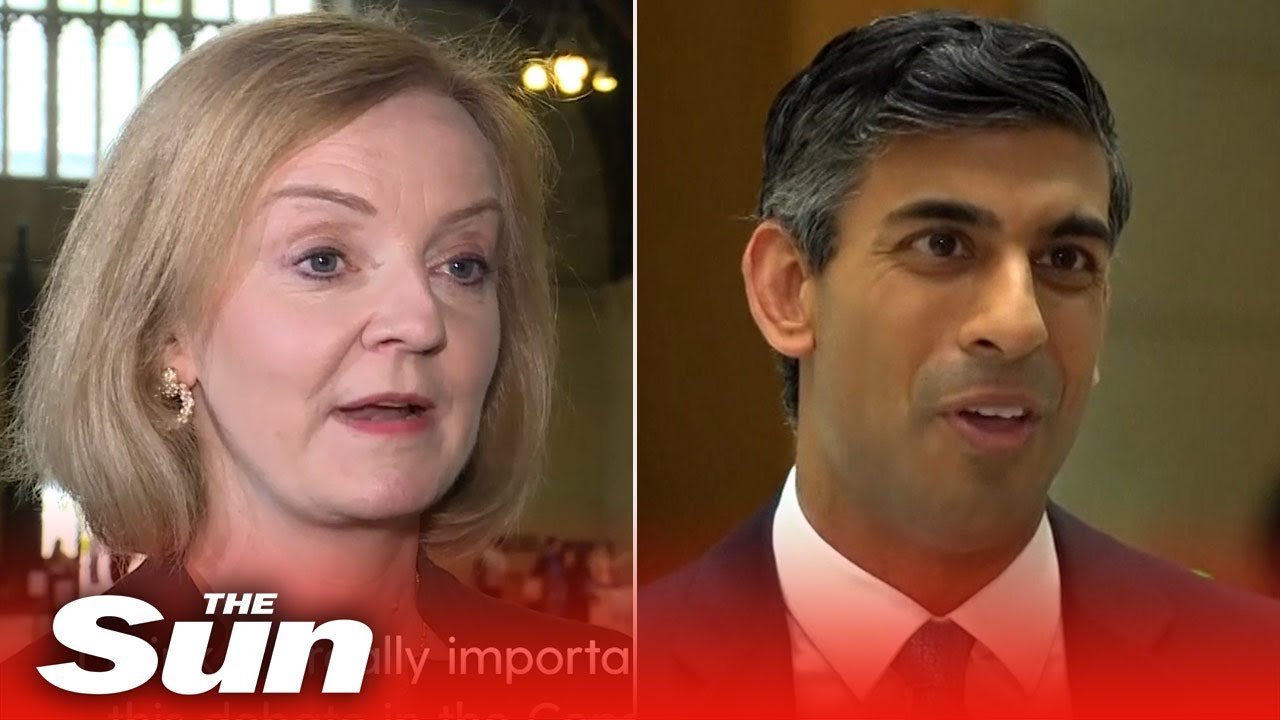 Tory Party leadership - Liz Truss & Rishi Sunak react to becoming final two