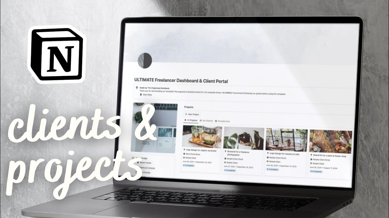 Organize Your Freelance Business and Client Portal? |  Powerful All-in-One Notion Template Tour